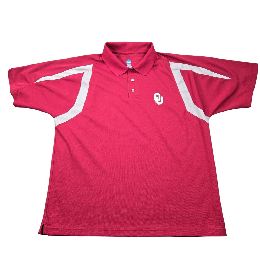 Oklahoma Sooners Polo Shirt Mens XL Red NCAA Football NCAA Performance